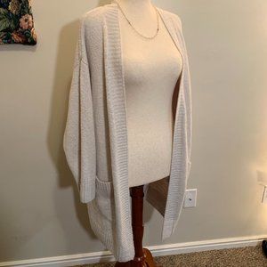 Ava Viv Cream Long Sleeve Cardigan - 1X